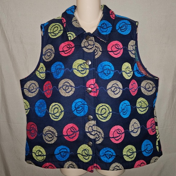 Christopher & Banks Colorful Patterned Vest - Picture 1 of 4